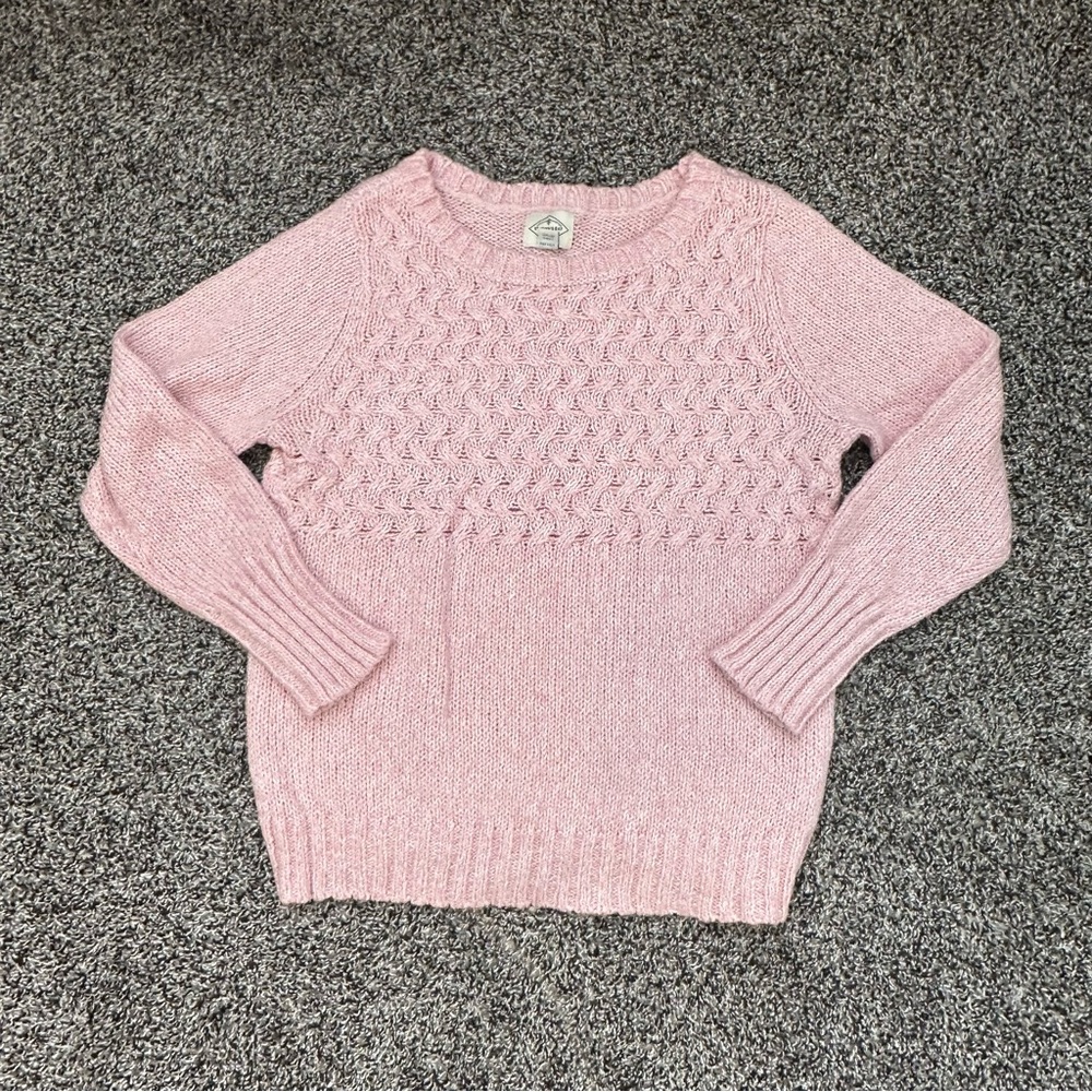 Large Petite vintage St. John’s Bay pink knit sweater